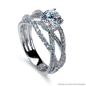 Mark Silverstein Imagines Gossamer Collection Style 2100-18KW Engagement Ring